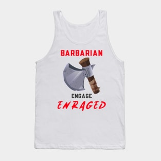 Enraged Barbarian Dungeons and Dragons Shirt Design Tank Top